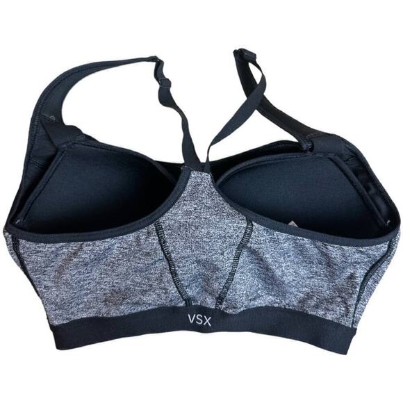 Victoria Secret VSX Htr Grey Raceback Sports Bras Women's Size 32DD - Picture 3 of 7